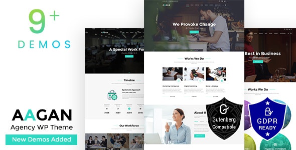 Aagan – Startup Business Agency WordPress Theme