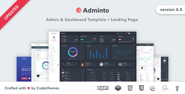 Adminto – Responsive Admin Dashboard
