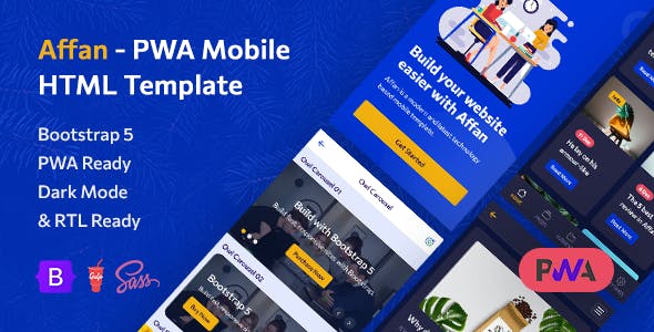 Affan – PWA Mobile HTML Template