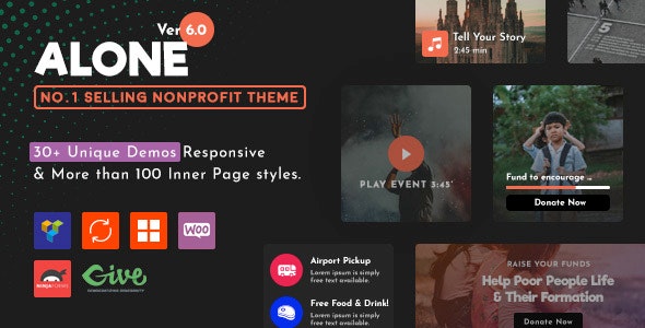 Alone – Charity Multipurpose Non-profit WordPress Theme Download