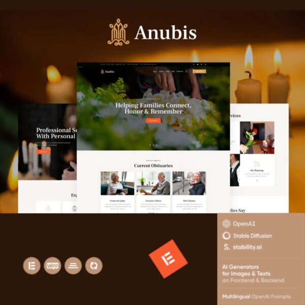 Anubis - Funeral & Burial Services WordPress Theme $4.49