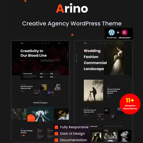 Arino - Creative Agency WordPress Theme - Download $4.49
