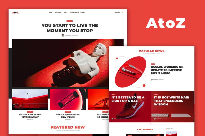 Atoz – Magazine and Blog HTML Template Atoz – Magazine and Blog HTML Template