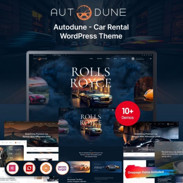 Autodune - Car Rental & Limousine WordPress Theme $4.49