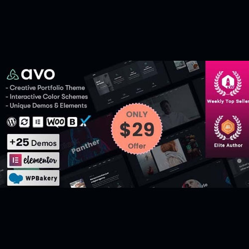 Avo - Creative Portfolio & Agency WordPress Theme - Download $4.49