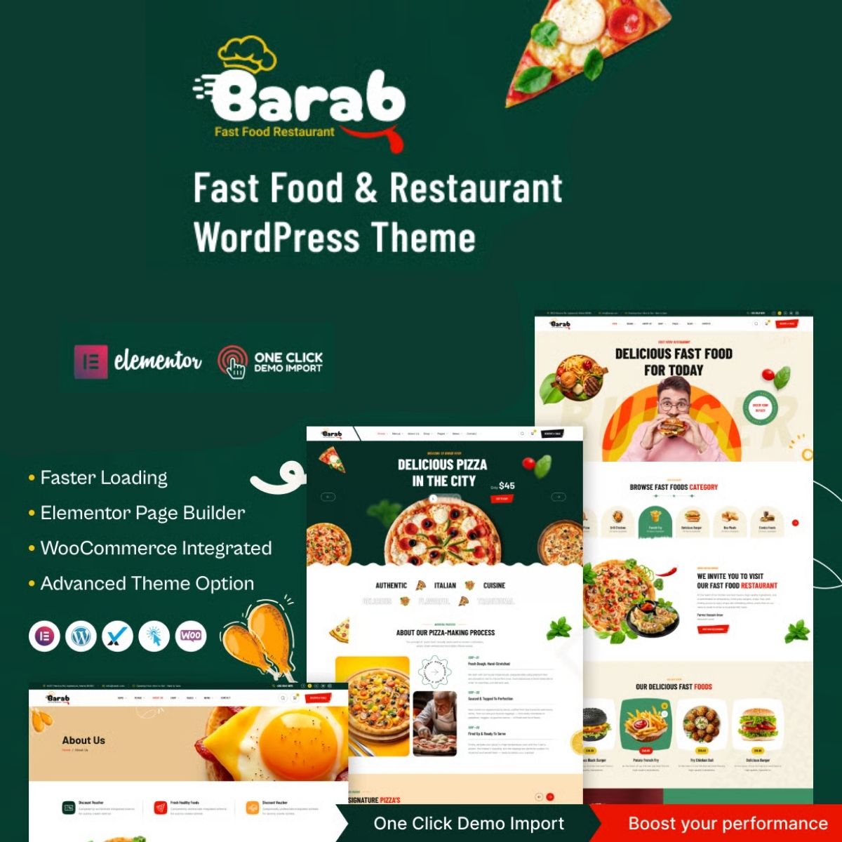 Barab - Fast Food & Restaurant WordPress Theme $4.49 Barab - Fast Food & Restaurant WordPress Theme $4.49