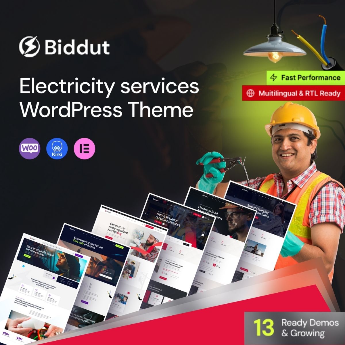 Biddut - Electricity Services WordPress Theme - Download $4.49 Biddut - Electricity Services WordPress Theme - Download $4.49