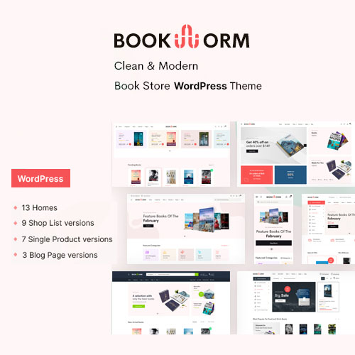 Bookworm - Bookstore & Bookshop WooCommerce Theme - Download $4.49