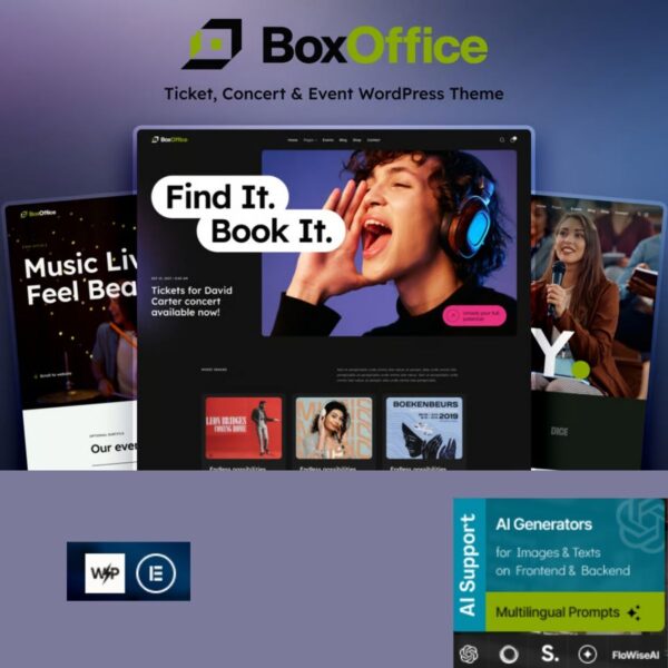 BoxOffice - Ticket, Concert & Event WordPress Theme $4.49