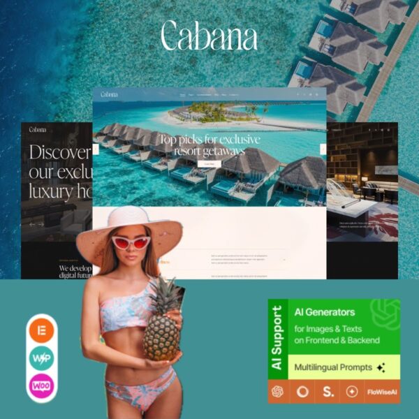 Cabana - Luxury Resort, Villa & Hotel WordPress Theme $4.49