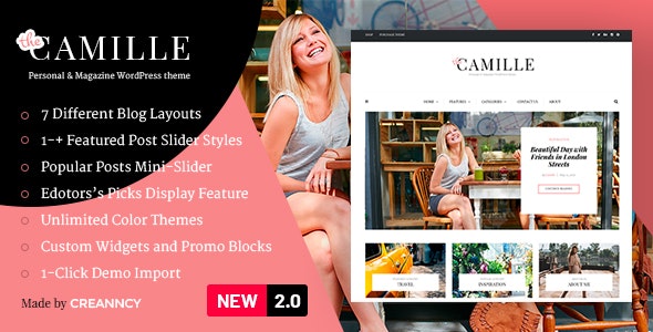 Camille – Personal & Magazine WordPress Theme