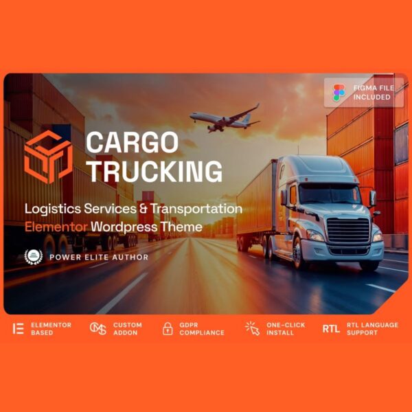 Cargo Trucking - Transportation Services & Logistics WordPress Theme $4.49