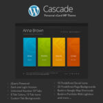 Cascade - Personal vCard WordPress Theme - Download $4.49