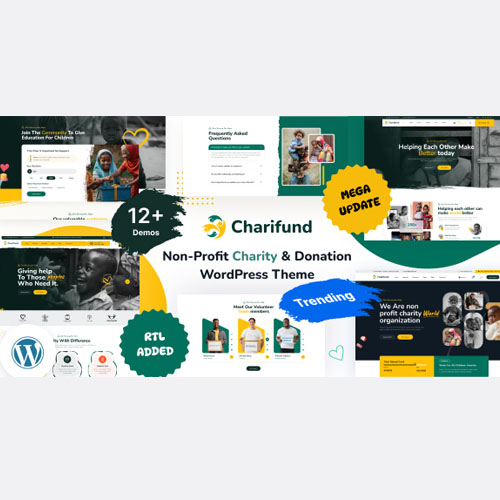 ChariFund - Charity WordPress Theme Multipurpose - Download $4.49