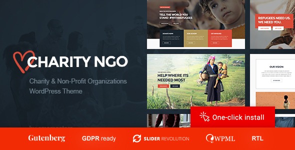 Charity NGO Donation & Nonprofit Organization WordPress Theme