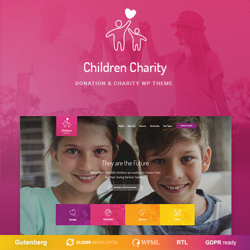 Children Charity - Nonprofit & NGO WordPress Theme - Download $4.49