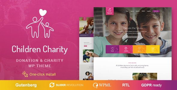 Children Charity – Nonprofit & NGO WordPress Theme with Donations Download