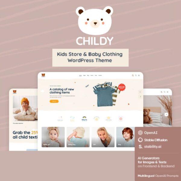 Childy — Kids Store & Baby Clothing WordPress Theme - Download $4.49