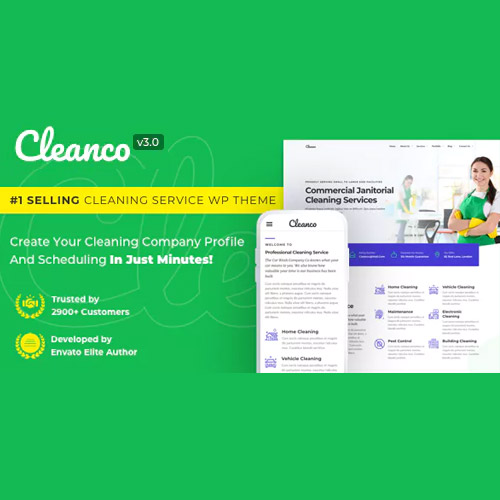 Cleanco - Cleaning Service Company WordPress Theme - Download $4.49