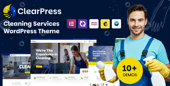 ClearPress Cleaning Services WordPress Theme ClearPress Cleaning Services WordPress Theme