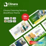 Clinara - Cleaning Services WordPress Theme $4.49