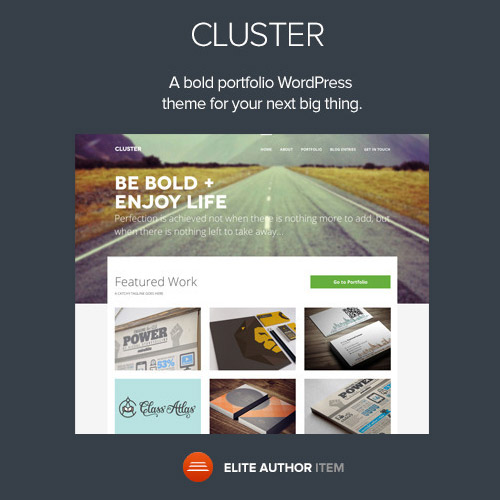 Cluster - A Bold Portfolio Wordpress Theme - Download $4.49