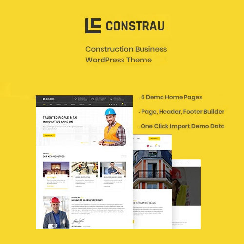Constrau - Construction Business WordPress Theme - Download $4.49