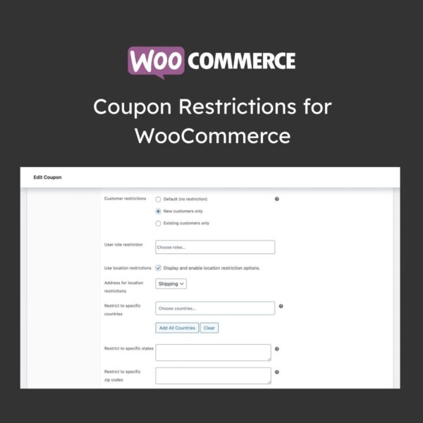 Coupon Restrictions for WooCommerce - Download $4.49