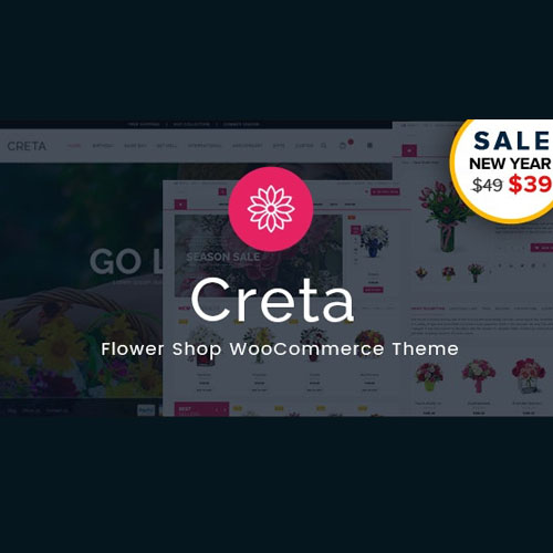 Creta - Flower Shop WooCommerce WordPress Theme - Download $4.49