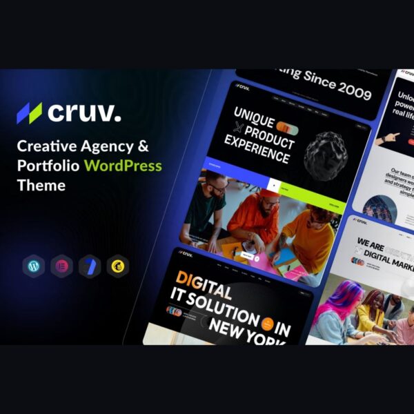 Cruv - Creative Agency & Portfolio WordPress Theme - Download $4.49