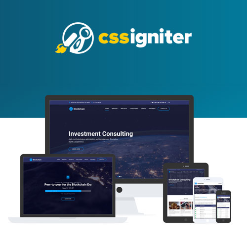CSS Igniter Blockchain WordPress Theme - Download $4.49