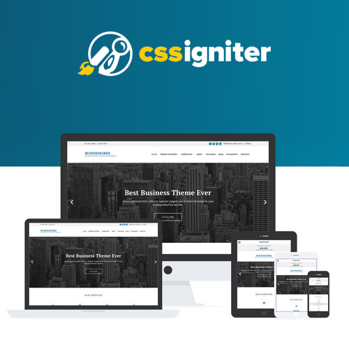 CSS Igniter Business3ree WordPress Theme - Download $4.49