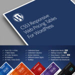 CSS3 Responsive WordPress Compare Pricing Tables - Download $4.49