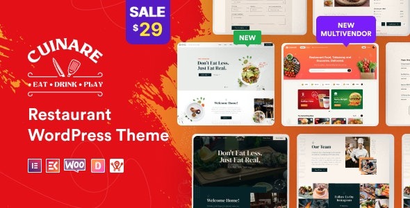 Cuinare Multivendor Restaurant WordPress Theme