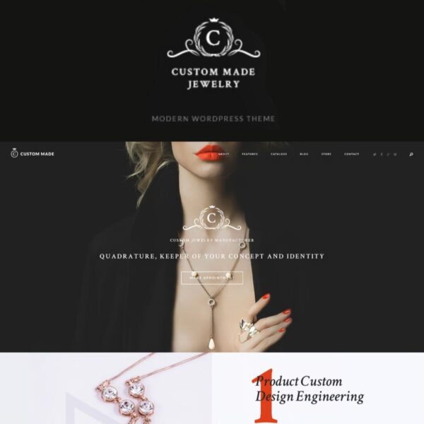 Custom Made | Jewelry Manufacturer and Store WordPress Theme $4.49