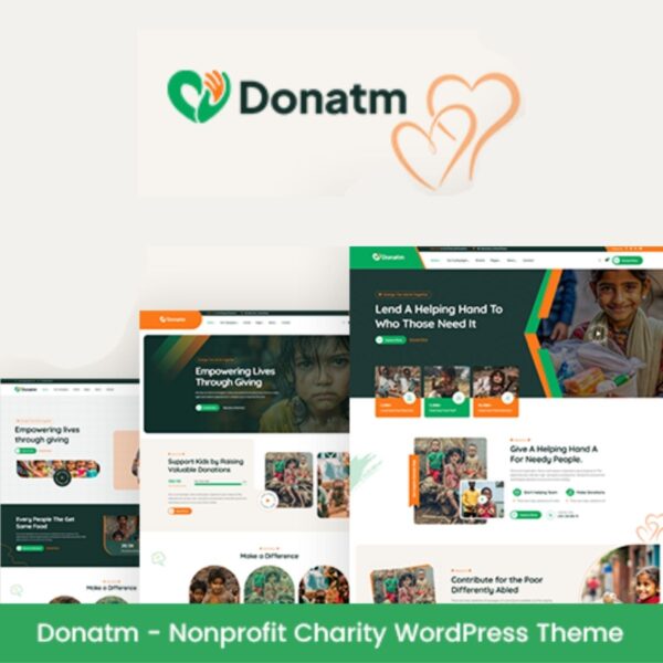 Donatm - Nonprofit Charity WordPress Theme $4.49