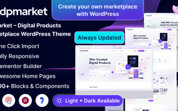 DpMarket Digital Marketplace Multi-Vendor WooCommerce Theme Multipurpose