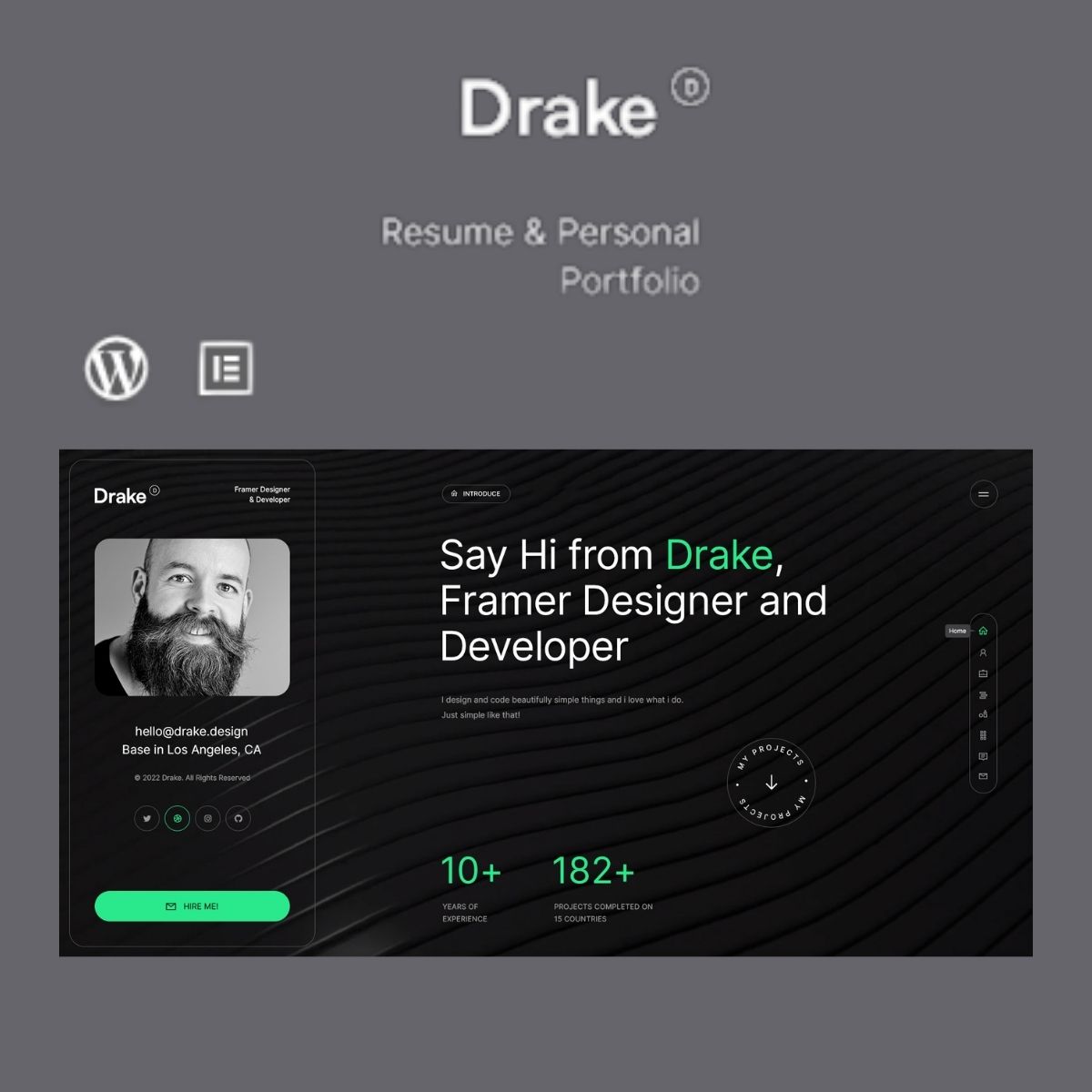Drake Portfolio Theme - Download $4.49 Drake Portfolio Theme - Download $4.49