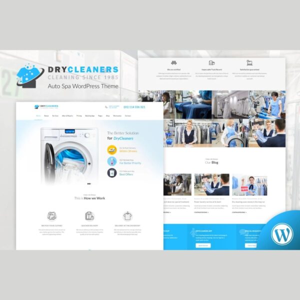 Dry Cleaning | Laundry Services WordPress Theme - Download $4.49