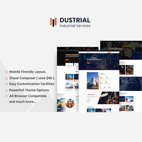 Dustrial - Factory & Industrial WordPress Theme - Download $4.49