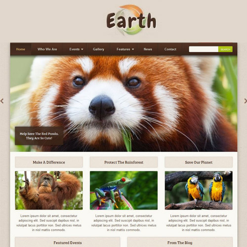 Earth - Eco/Environmental NonProfit WordPress Theme - Download $4.49