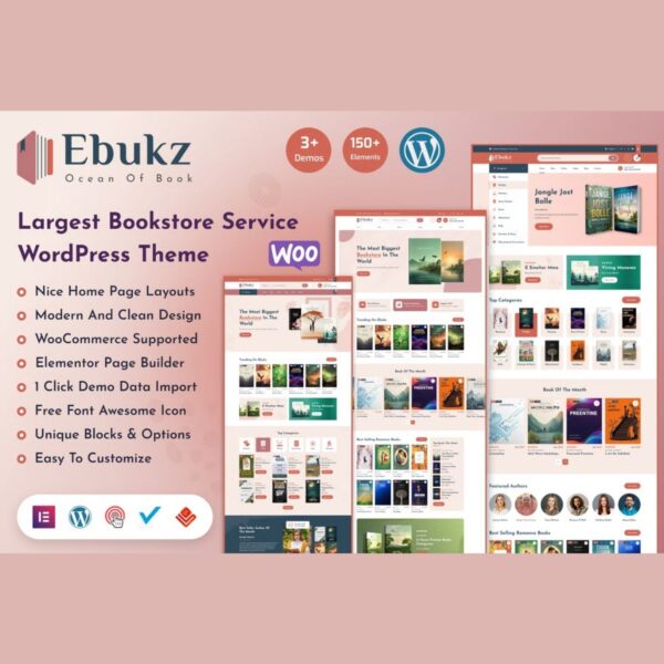 Ebukz - eBook & eReading Shop WordPress Theme $4.49