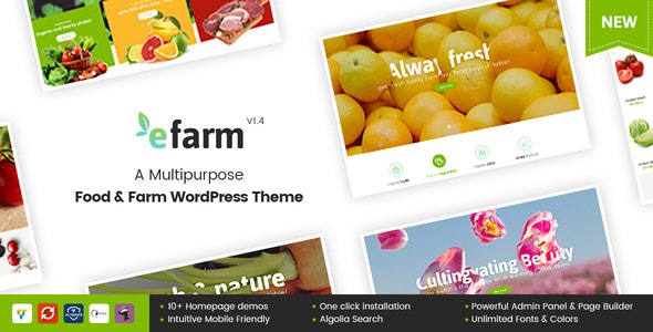 eFarm – A Multipurpose Food & Farm WordPress Theme eFarm – A Multipurpose Food & Farm WordPress Theme