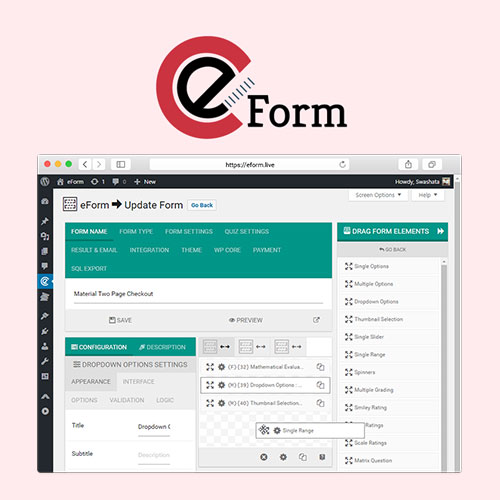 eForm - WordPress Form Builder - Download $4.49