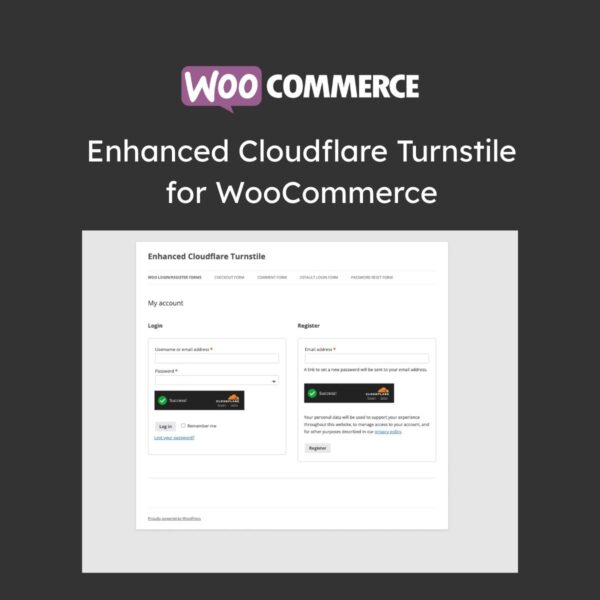 Enhanced Cloudflare Turnstile for WooCommerce - Download $4.49