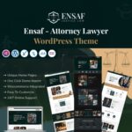 Ensaf - Attorney Lawyer WordPress Theme $4.49