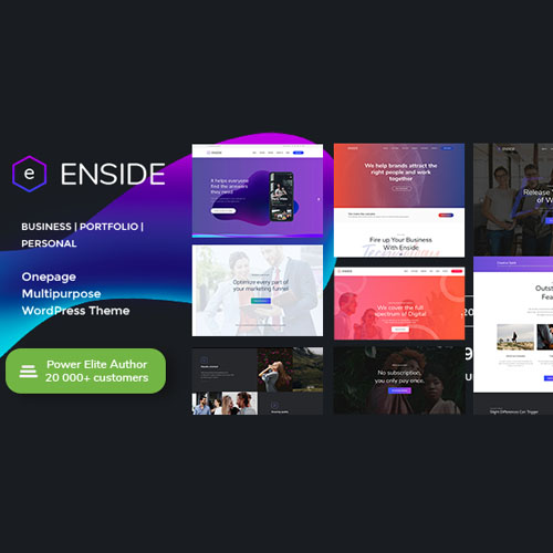 Enside - Multipurpose Onepage Landing Page WordPress Theme - Download $4.49