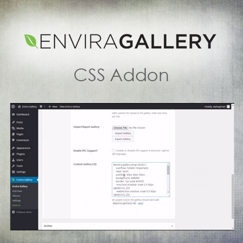 Envira Gallery - CSS Addon - Download $4.49