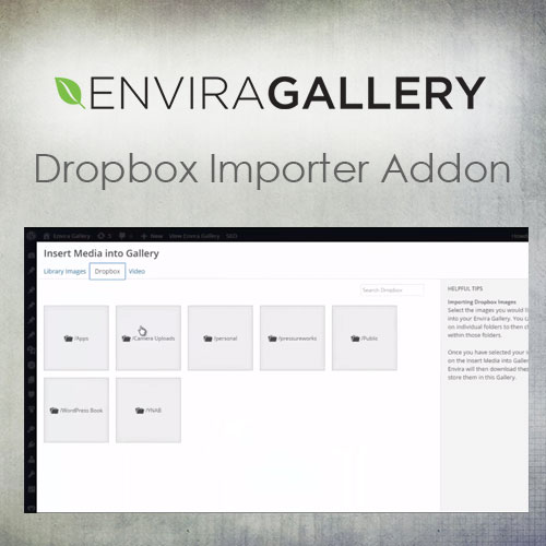 Envira Gallery - Dropbox Importer Addon - Download $4.49