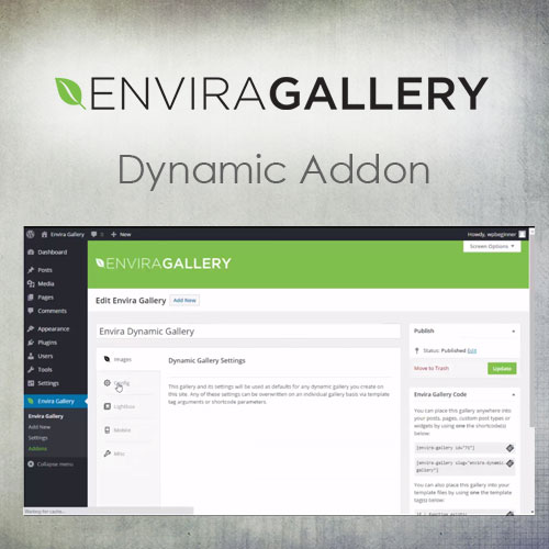 Envira Gallery - Dynamic Addon - Download $4.49